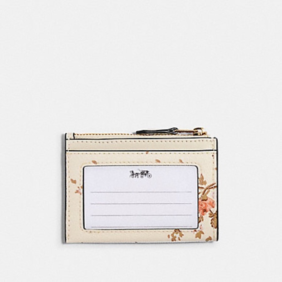 Coach Mini Skinny Rose Bouquet ID Case - Picture 2 of 2
